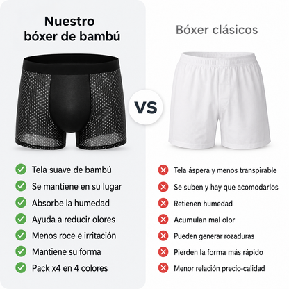 Boxers Large Ultralivianos — Pack de 4